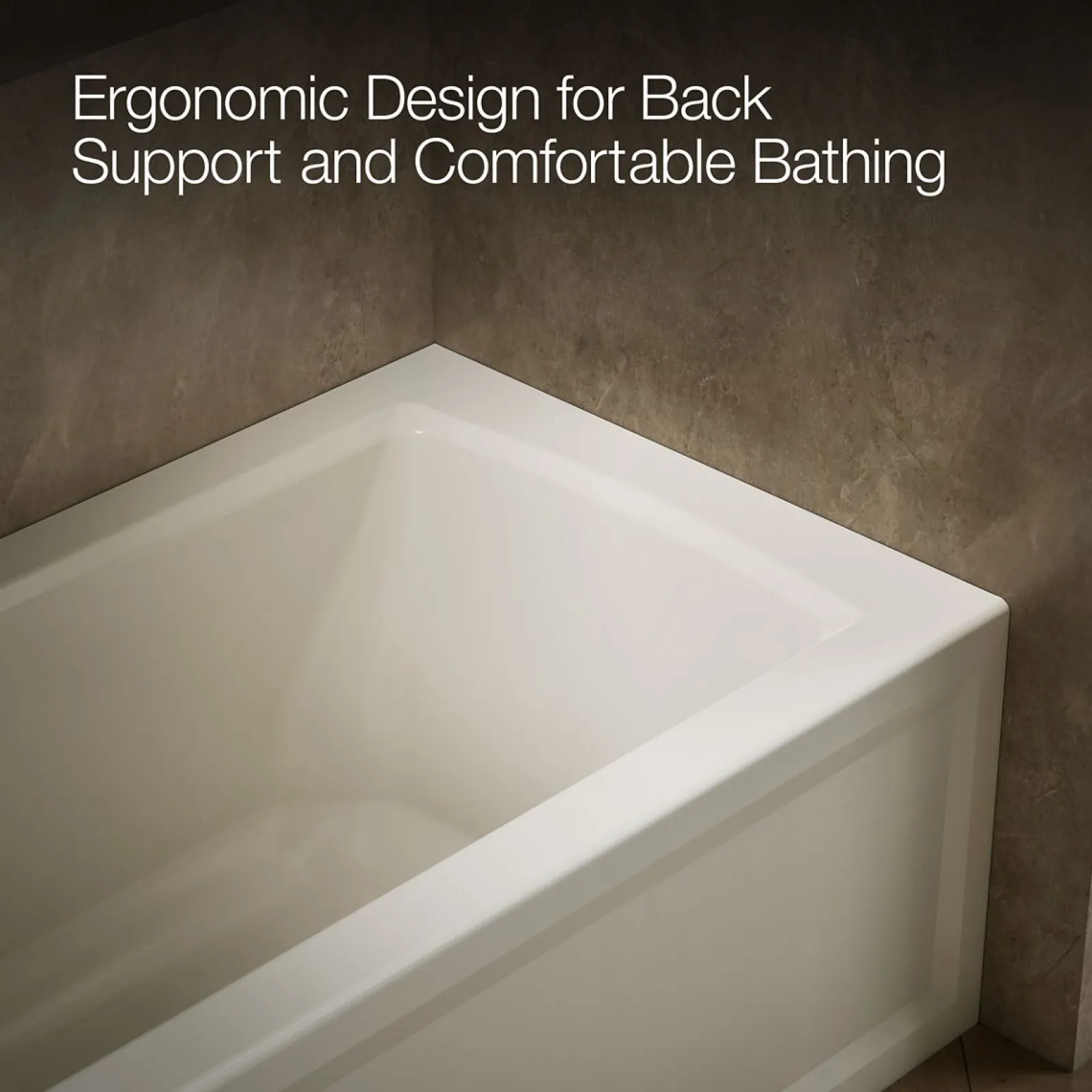 60" x 30" alcove bath with Bask® heated surface, alcove left drain^Kohler New