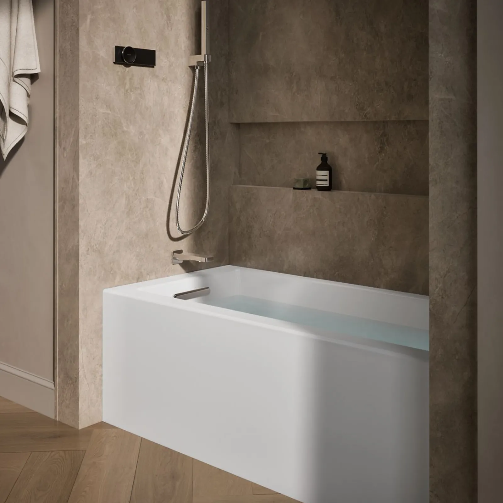 60" x 30" alcove bath with integral apron, integral flange, and left-hand drain^Kohler Outlet