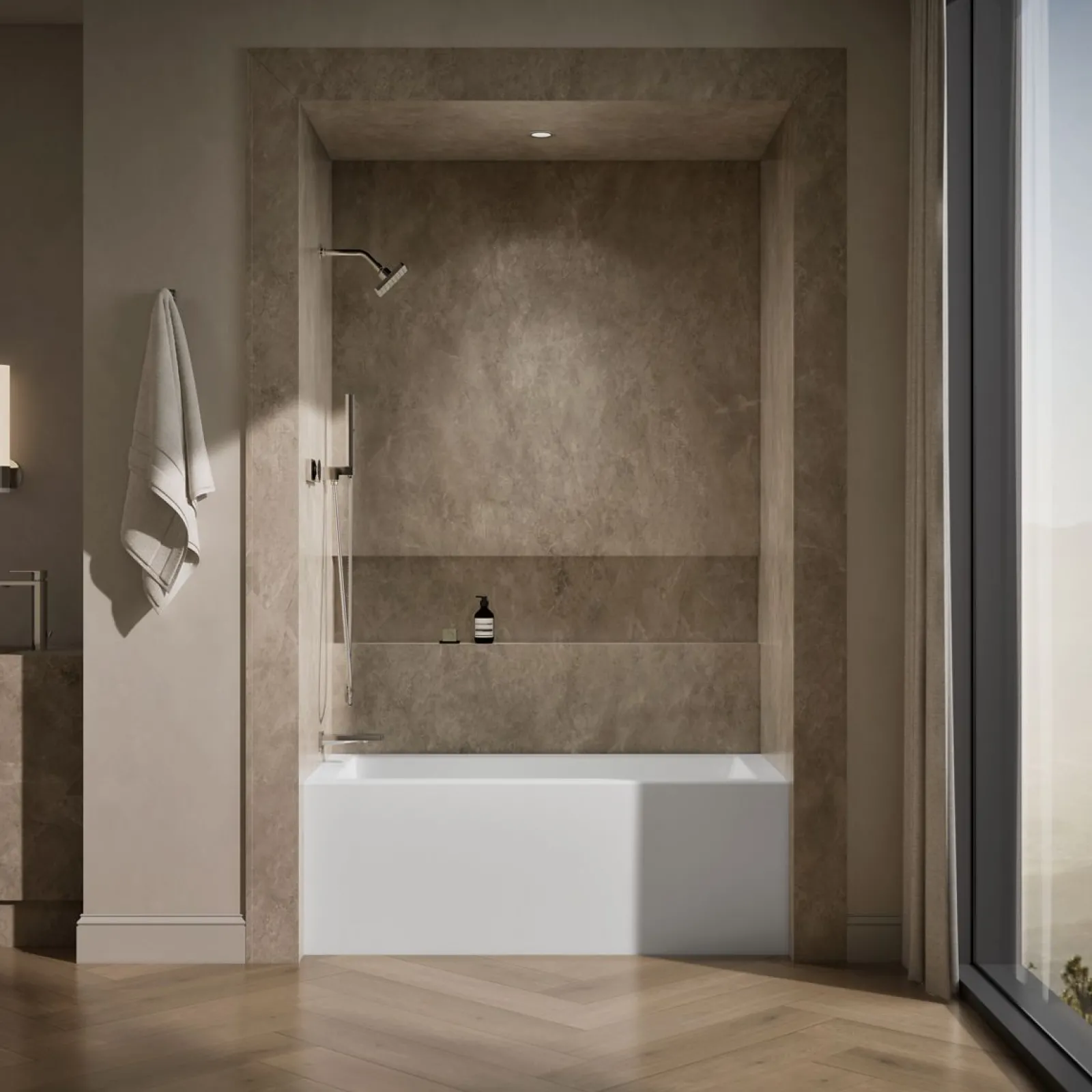 60" x 30" alcove bath with integral apron, integral flange, and left-hand drain^Kohler Outlet