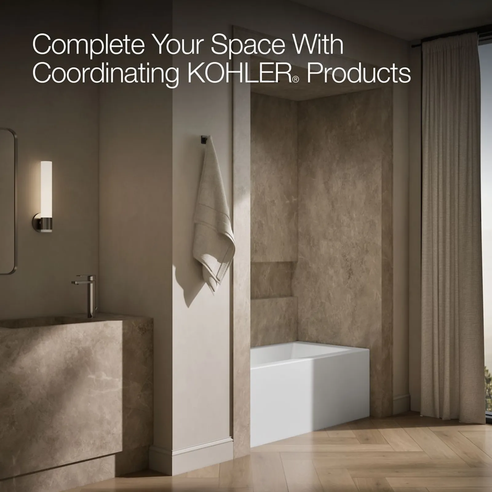 60" x 30" alcove bath with integral apron, integral flange, and left-hand drain^Kohler Outlet