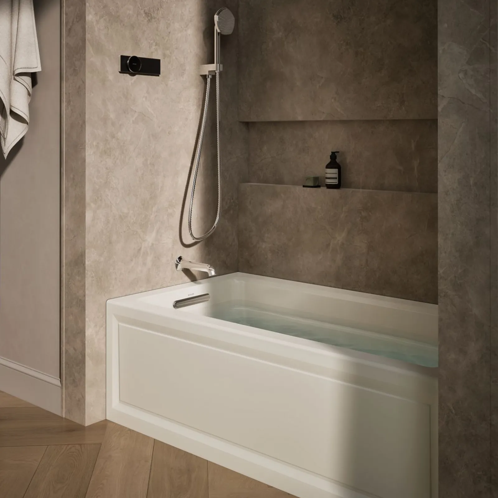 60" x 32" alcove Heated BubbleMassage™ air bath, left drain^Kohler Sale