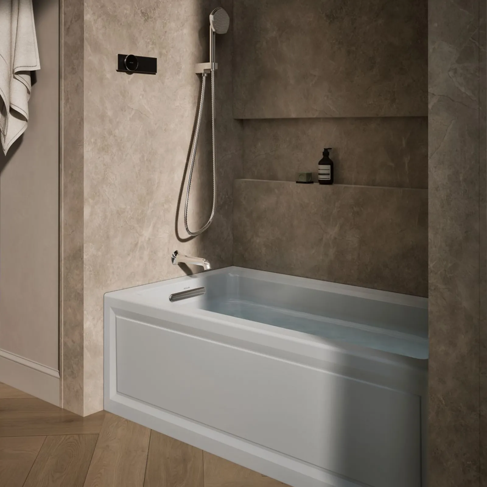 60" x 32" alcove Heated BubbleMassage™ air bath, left drain^Kohler Sale