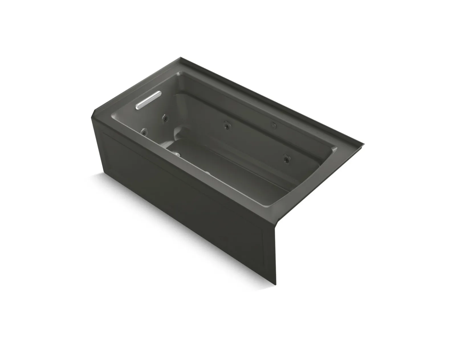 60" x 32" alcove Heated BubbleMassage™ air bath and whirlpool, left drain^Kohler