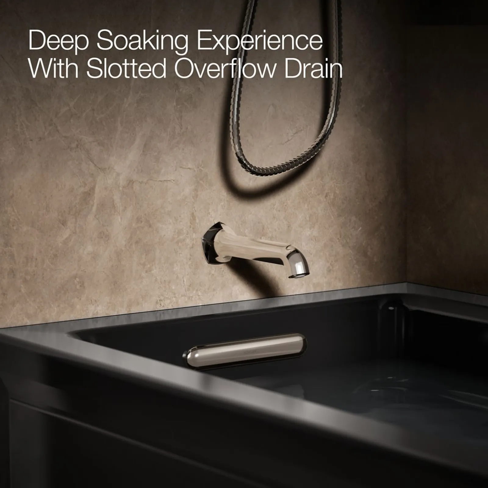 60" x 32" alcove Heated BubbleMassage™ air bath and whirlpool, left drain^Kohler