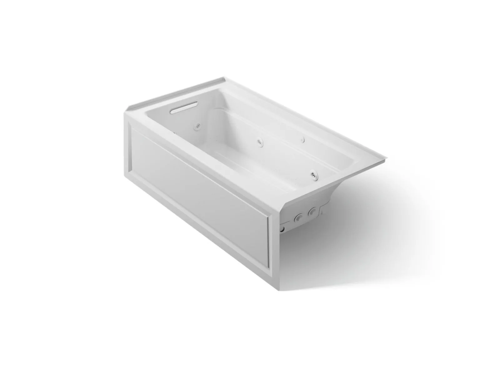 60" x 32" alcove Heated BubbleMassage™ air bath and whirlpool, left drain^Kohler