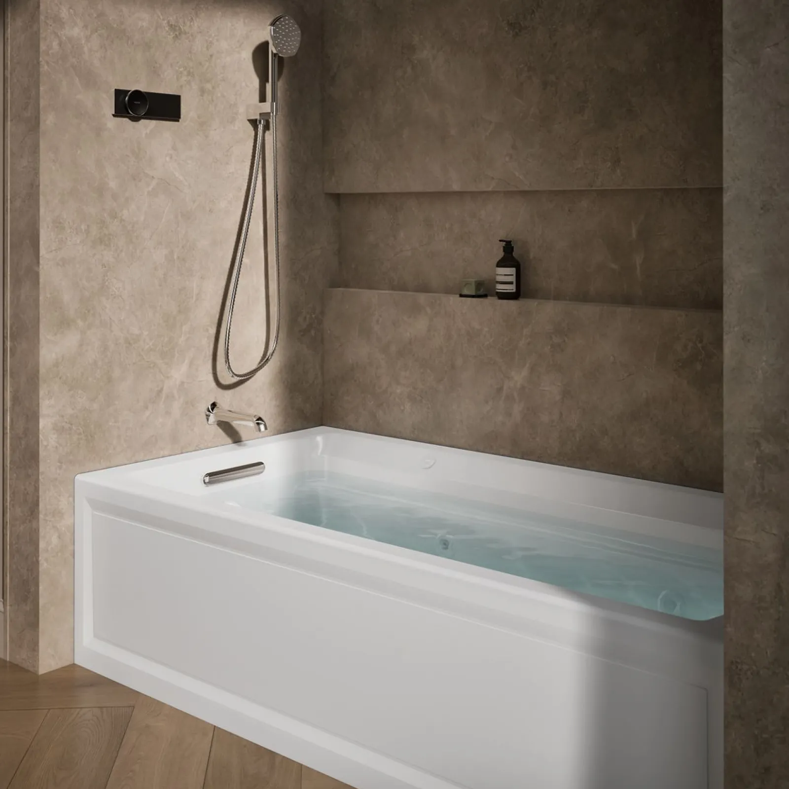 72" x 36" alcove Heated BubbleMassage™ air bath and whirlpool, left drain^Kohler Discount