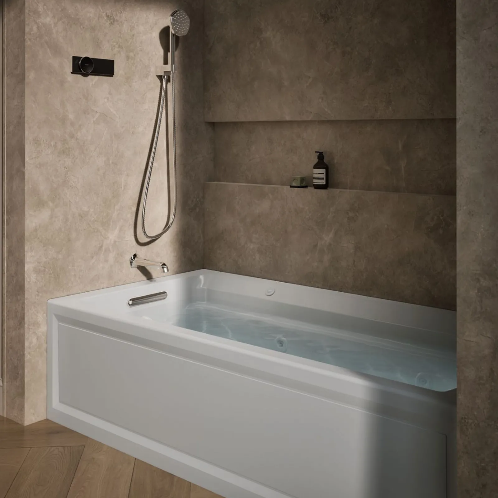 72" x 36" alcove Heated BubbleMassage™ air bath and whirlpool, left drain^Kohler Discount