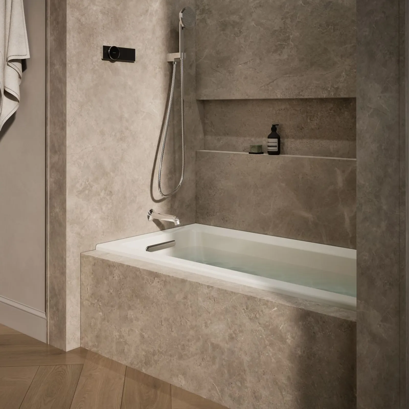 60" x 30" alcove Heated BubbleMassage™ air bath, left drain^Kohler Best