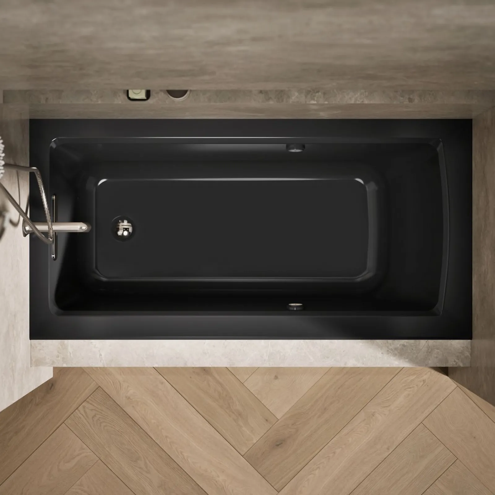 60" x 30" alcove Heated BubbleMassage™ air bath with Bask® heated surface, left drain^Kohler