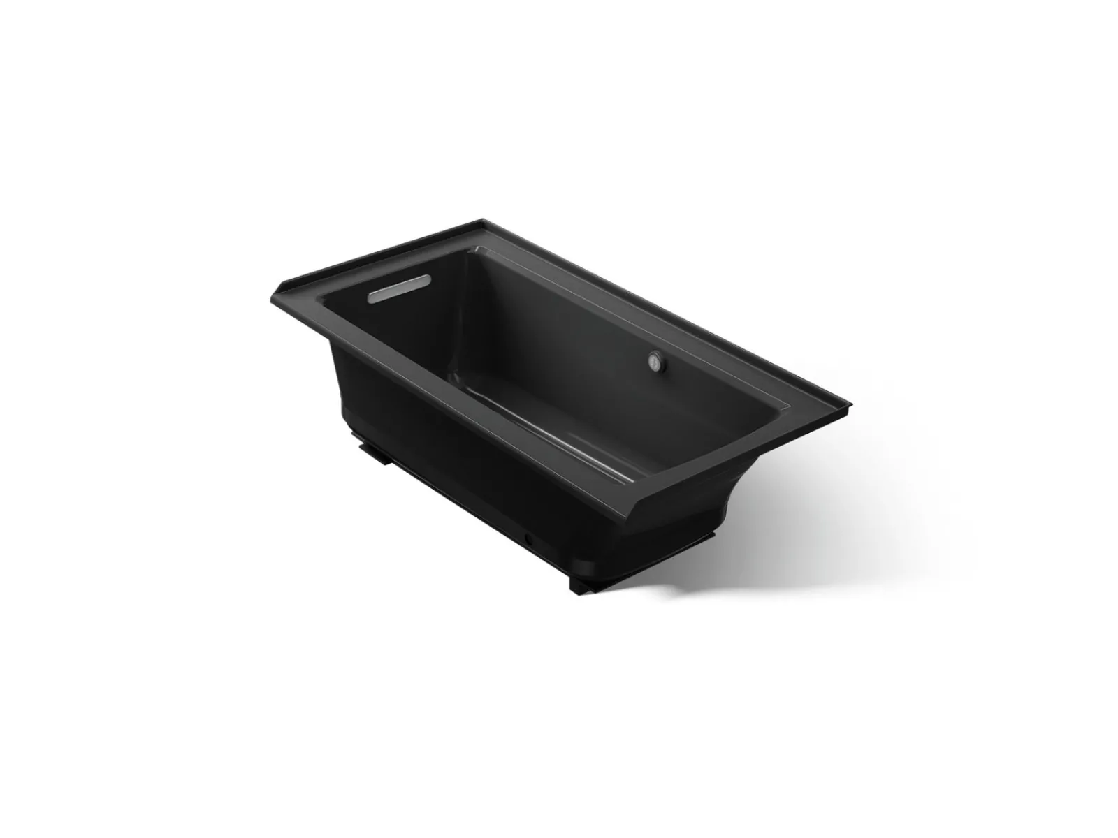 60" x 30" alcove Heated BubbleMassage™ air bath with Bask® heated surface, left drain^Kohler