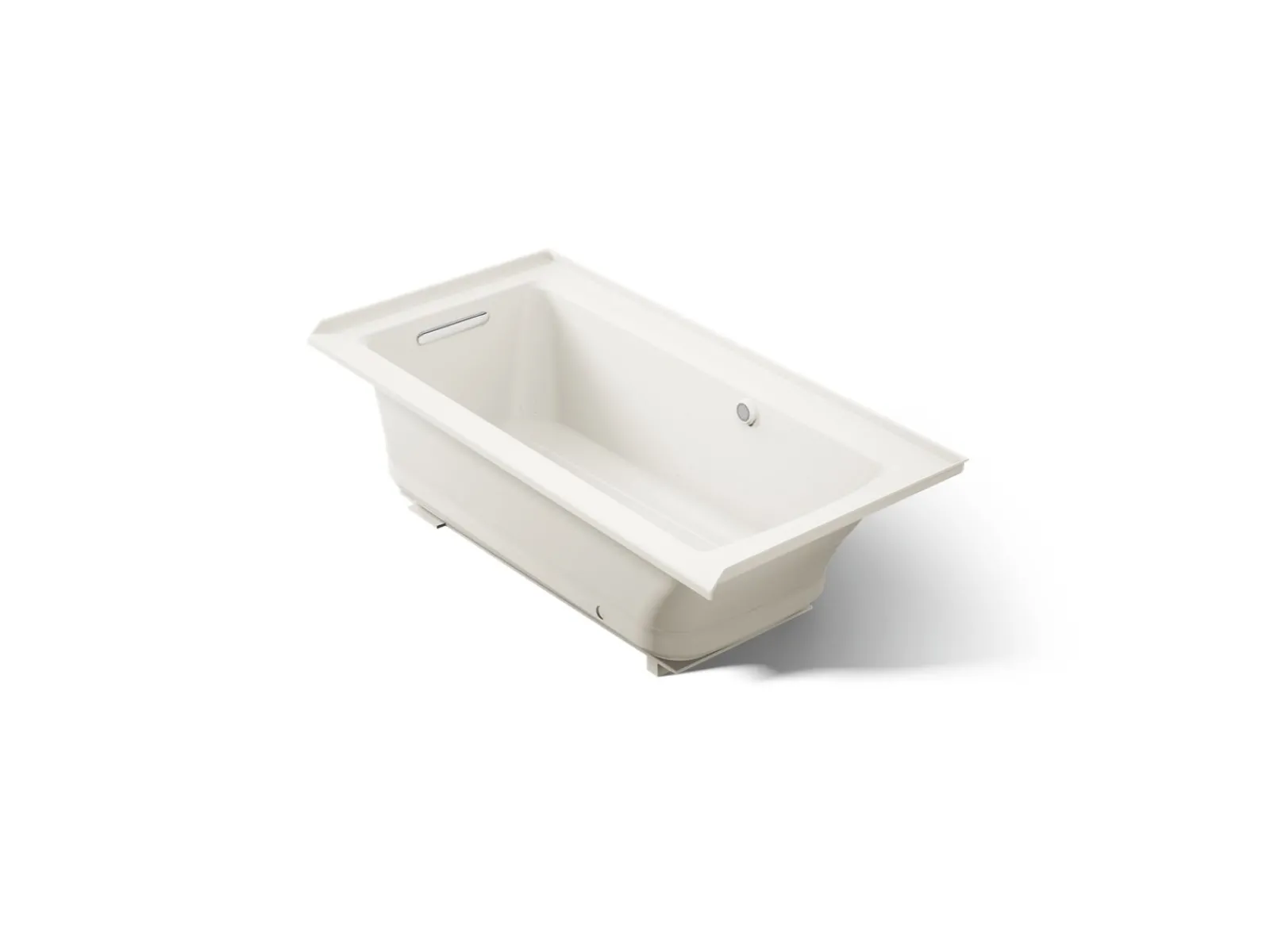60" x 30" alcove Heated BubbleMassage™ air bath with Bask® heated surface, left drain^Kohler