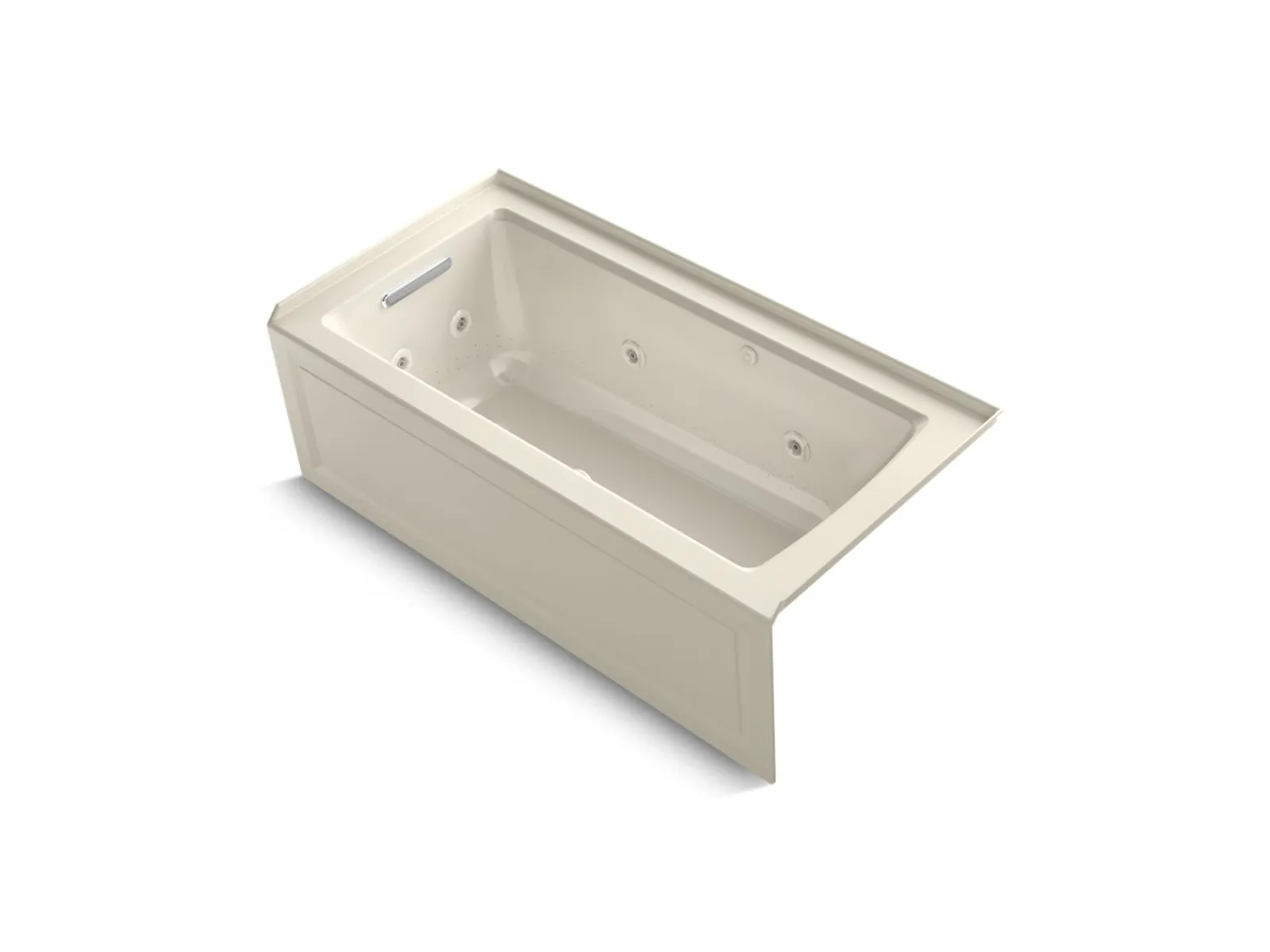 60" x 30" alcove Heated BubbleMassage™ air bath and whirlpool, left drain^Kohler Online