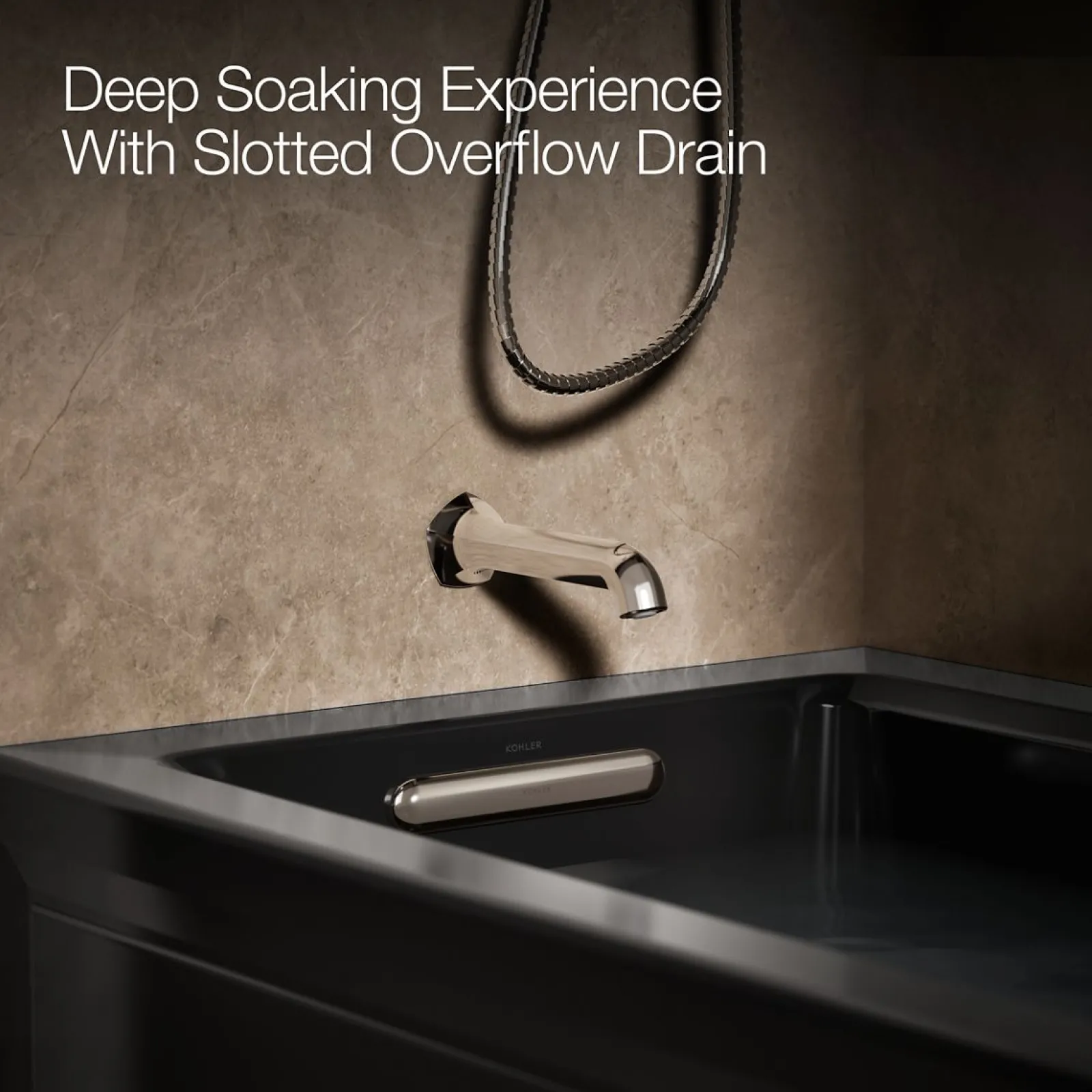 60" x 30" alcove Heated BubbleMassage™ air bath and whirlpool, left drain^Kohler Online