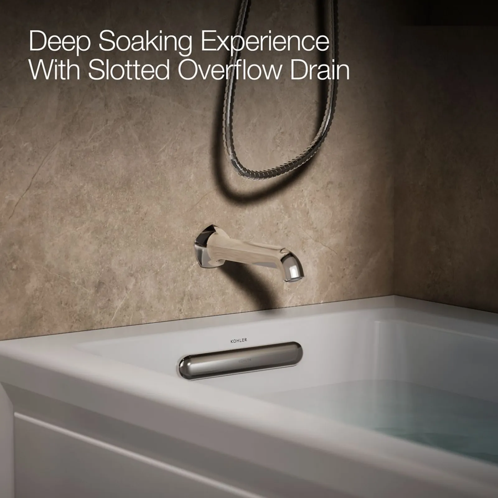 60" x 30" alcove Heated BubbleMassage™ air bath and whirlpool, left drain^Kohler Online