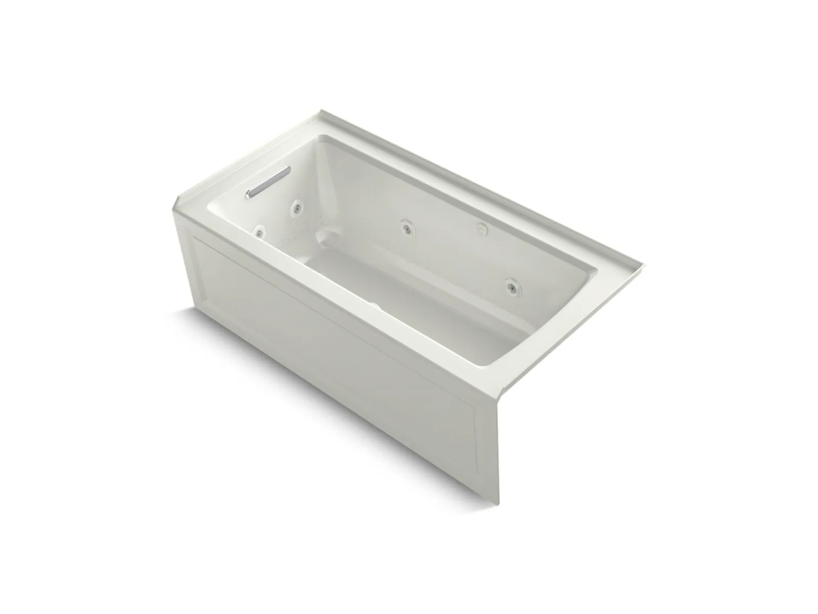 60" x 30" alcove Heated BubbleMassage™ air bath and whirlpool, left drain^Kohler Online