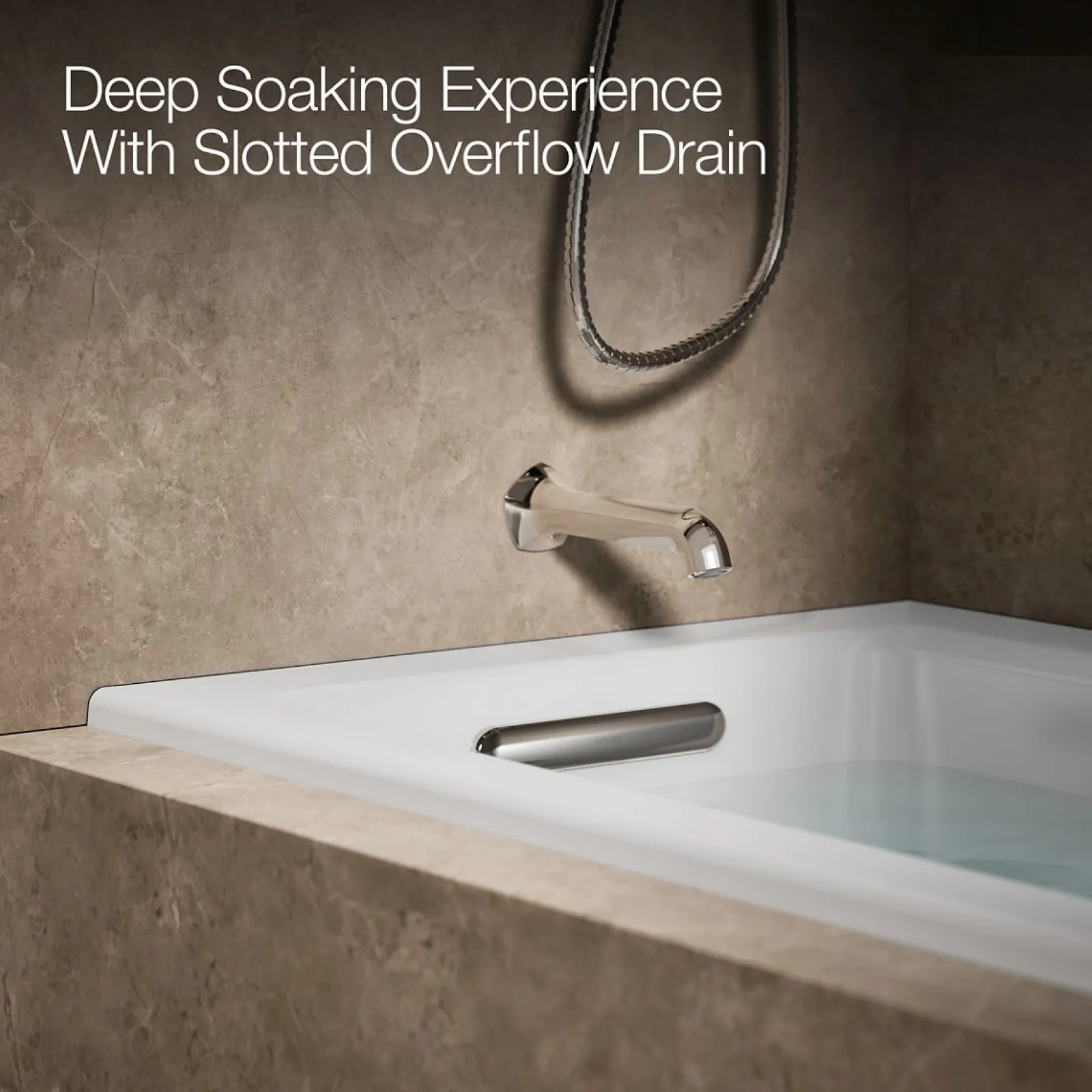 60" x 30" alcove Heated BubbleMassage™ air bath and whirlpool, left drain^Kohler Best