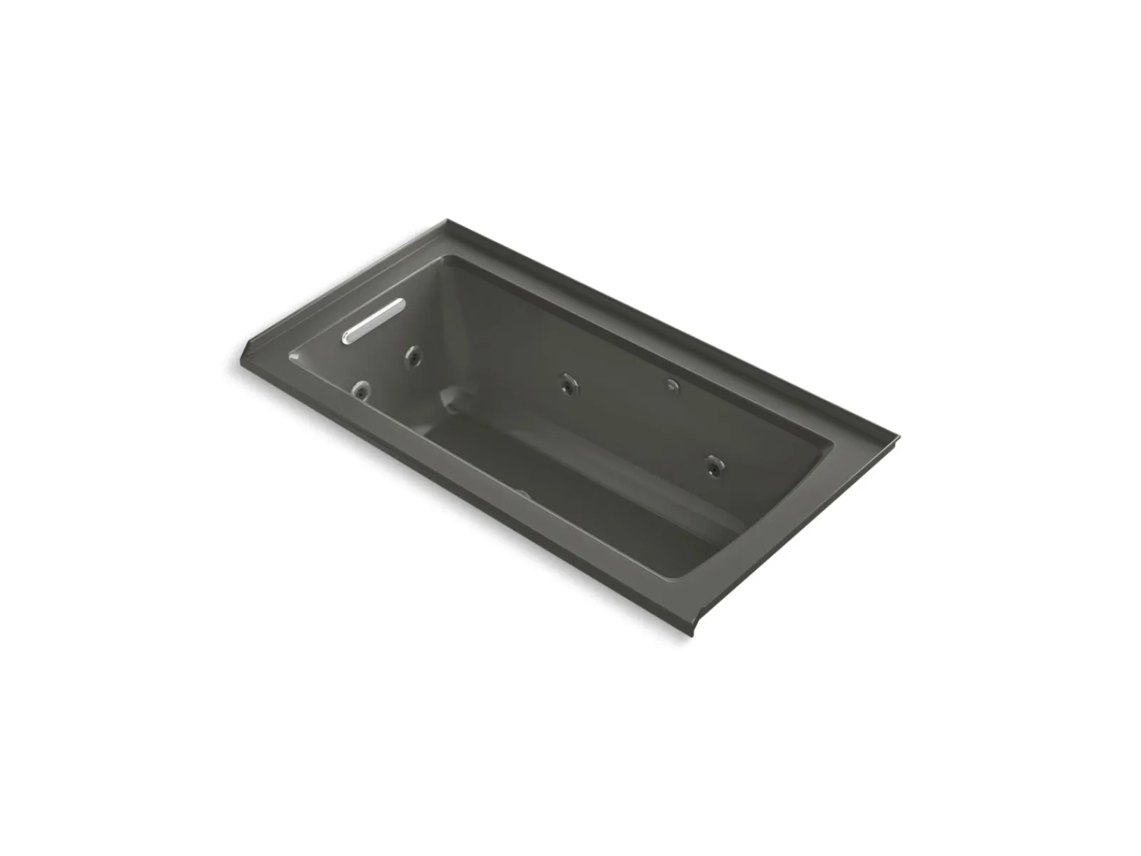 60" x 30" alcove Heated BubbleMassage™ air bath and whirlpool, left drain^Kohler Best