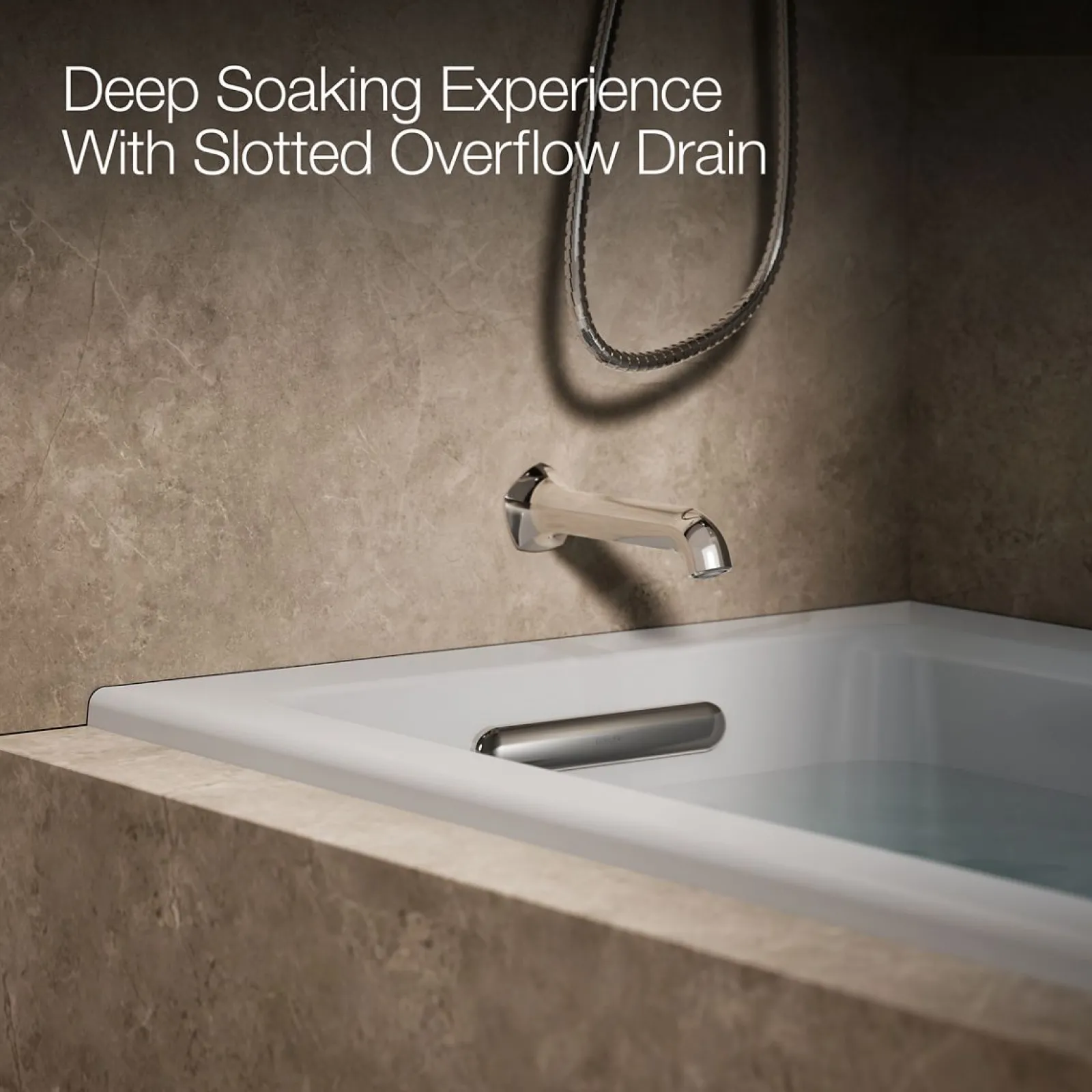 60" x 30" alcove Heated BubbleMassage™ air bath and whirlpool, left drain^Kohler Best