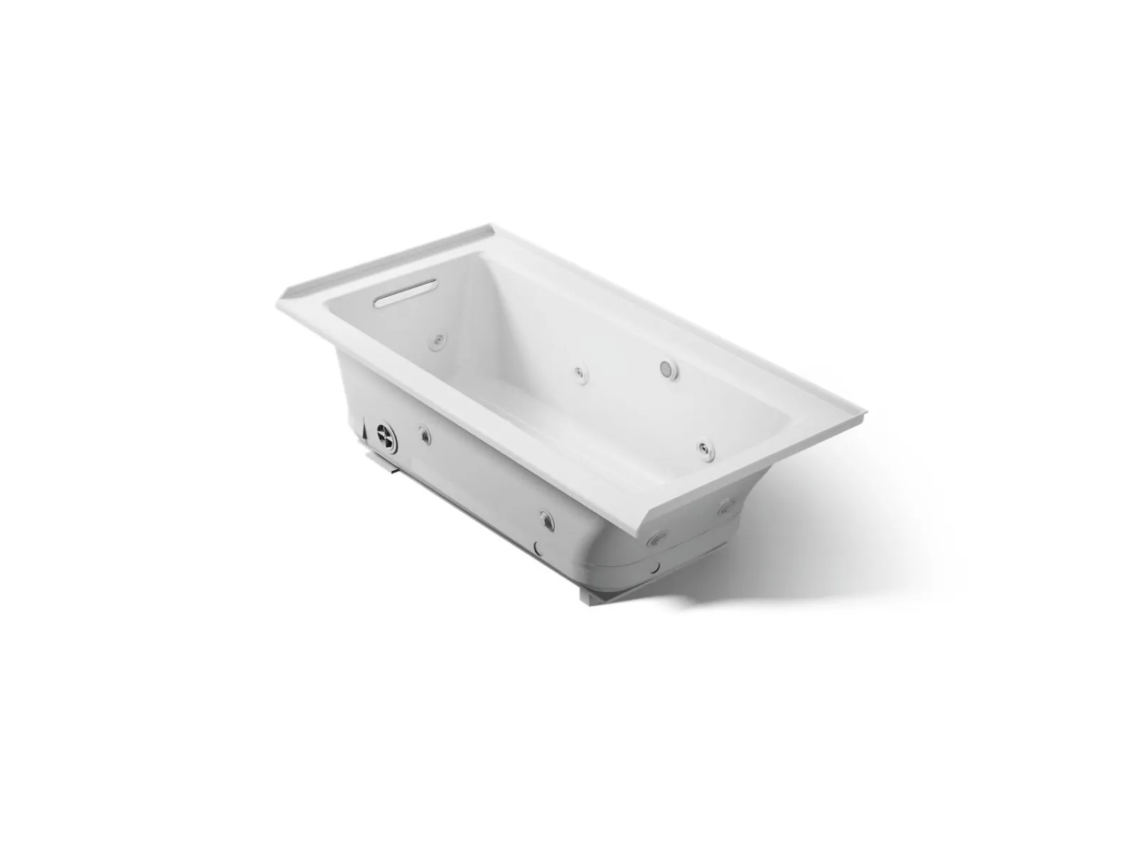 60" x 30" alcove Heated BubbleMassage™ air bath and whirlpool, left drain^Kohler Best