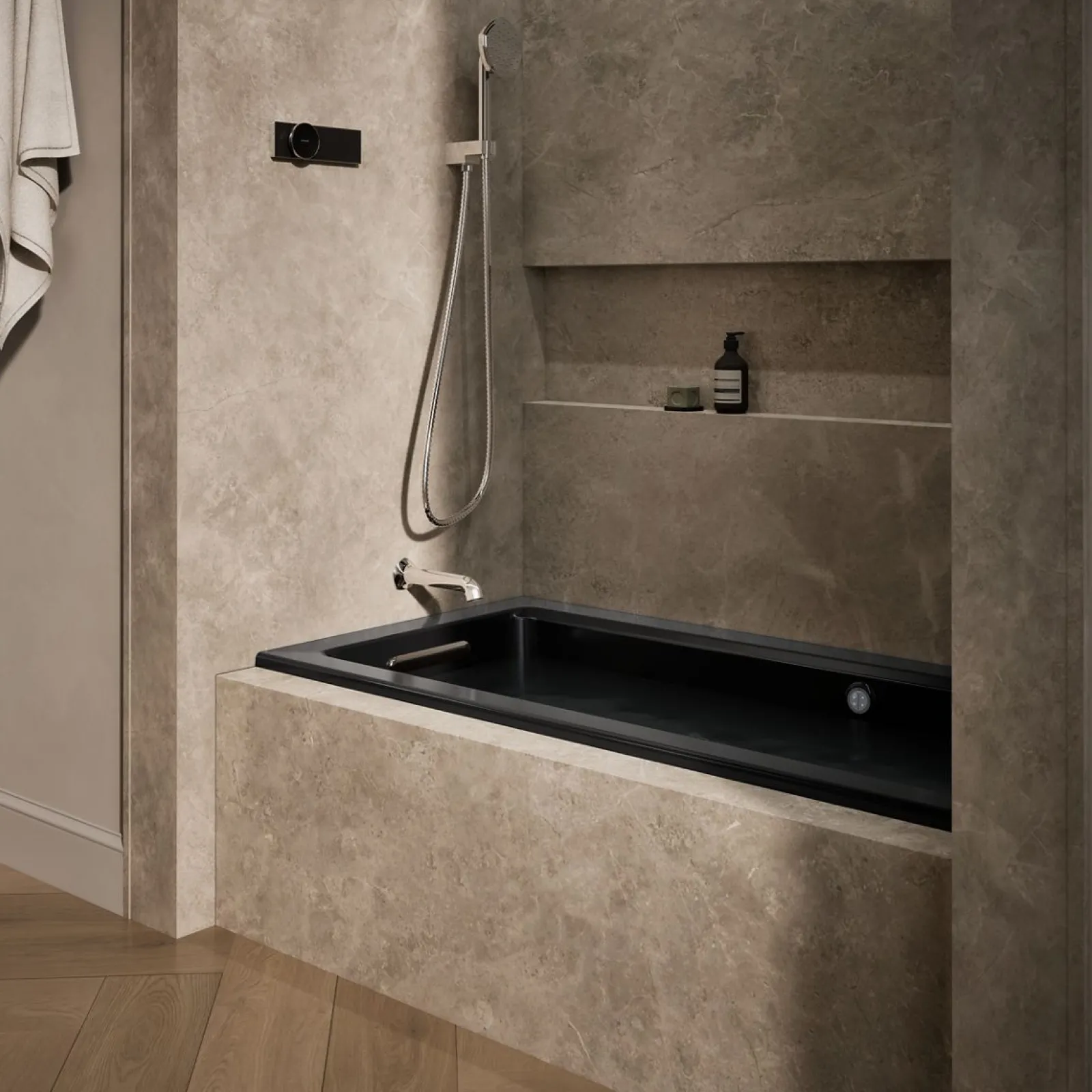 60" x 30" alcove Heated BubbleMassage™ air bath and whirlpool, left drain^Kohler Best