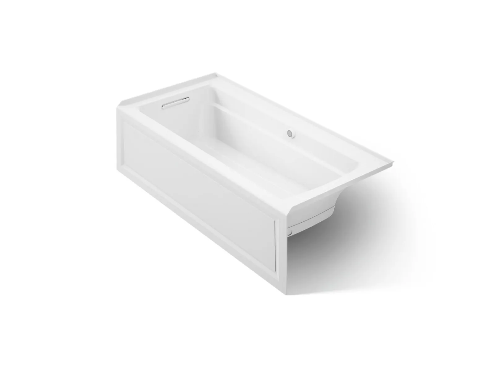 66" x 32" alcove Heated BubbleMassage™ air bath with Bask® heated surface, left drain^Kohler Online