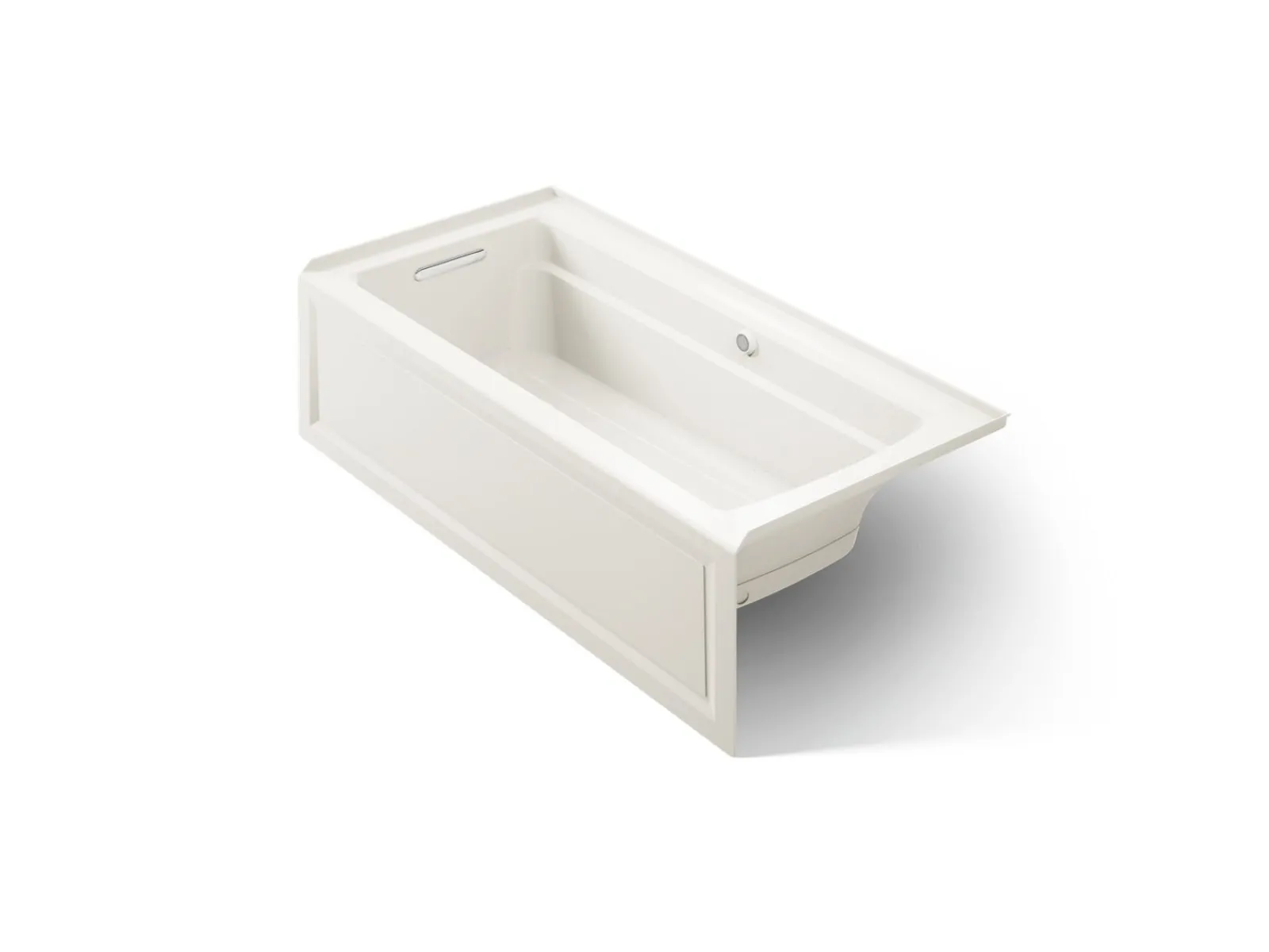 66" x 32" alcove Heated BubbleMassage™ air bath with Bask® heated surface, left drain^Kohler Online