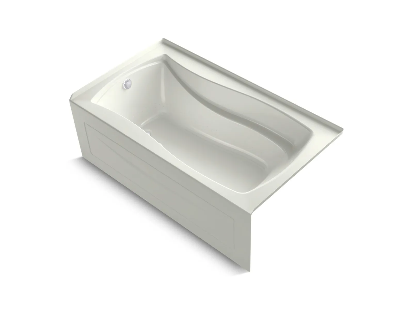 66" x 36" alcove Heated BubbleMassage™ air bath with Bask® heated surface, left drain^Kohler