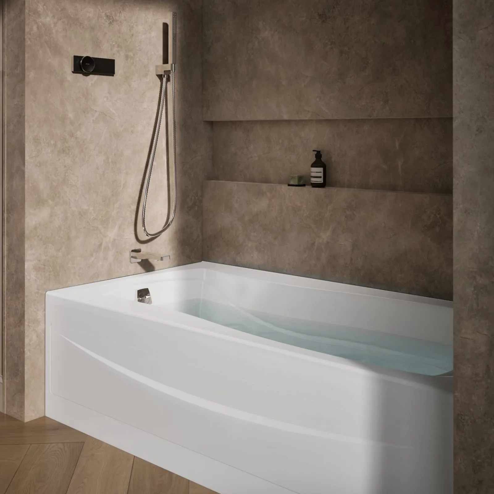 72" x 36" alcove Heated BubbleMassage™ air bath, left drain^Kohler New