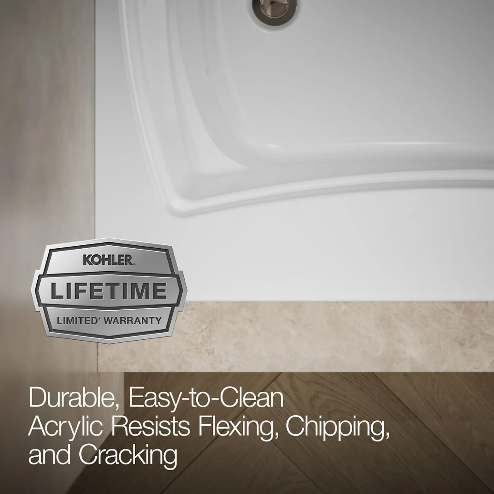 72" x 36" alcove Heated BubbleMassage™ air bath, left drain^Kohler Clearance