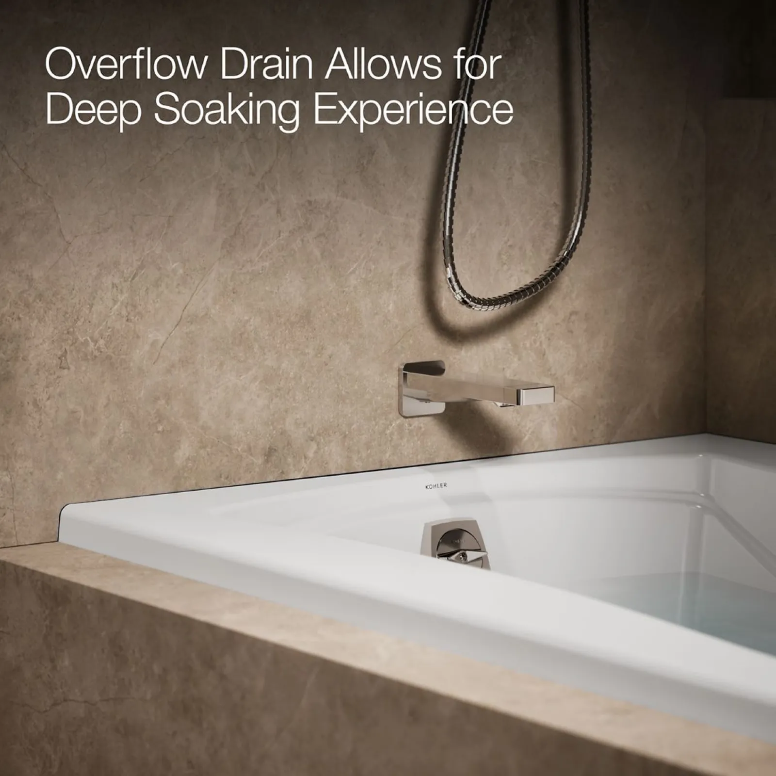 72" x 36" alcove Heated BubbleMassage™ air bath, left drain^Kohler Clearance