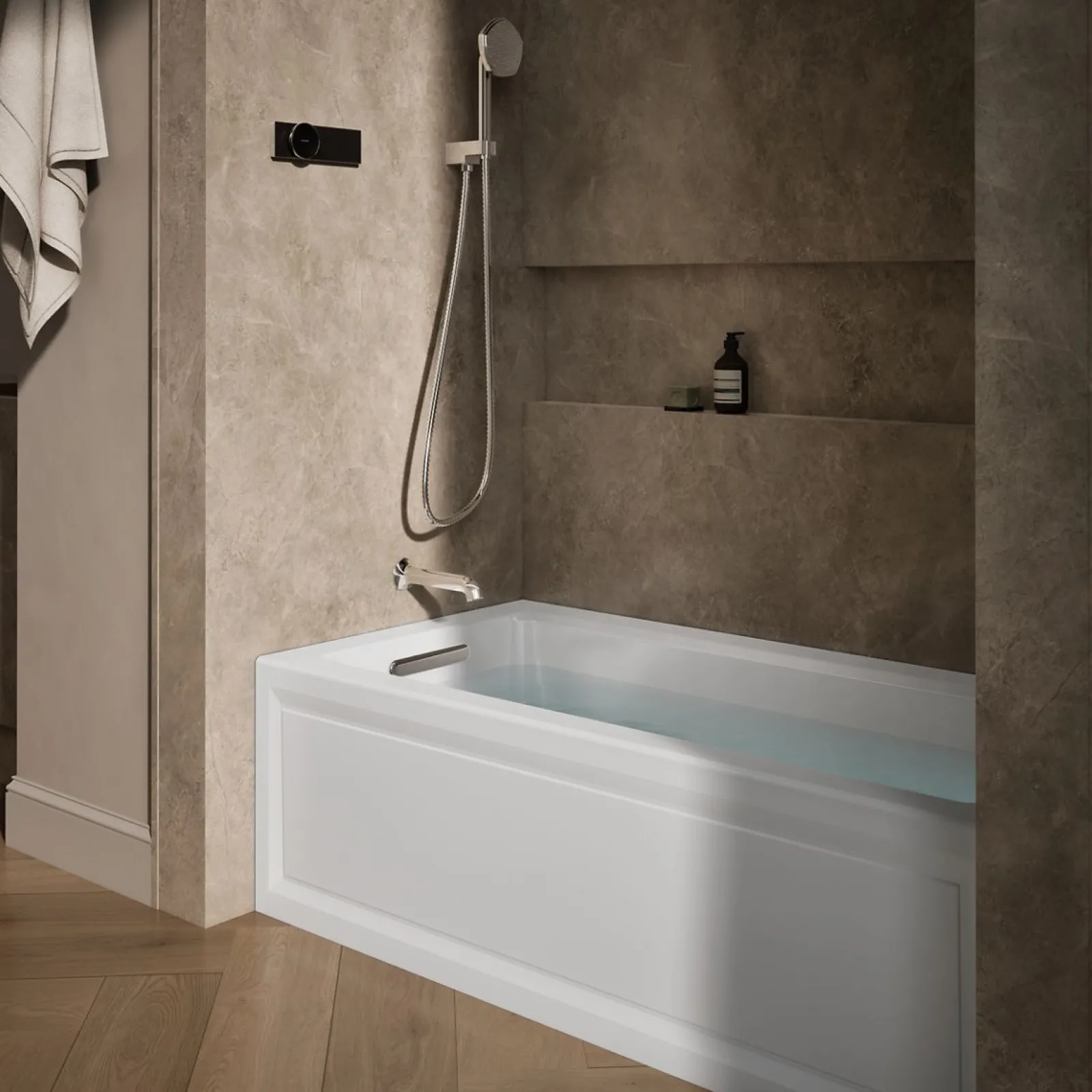 60" x 30" alcove heated whirlpool bath, left drain^Kohler Outlet