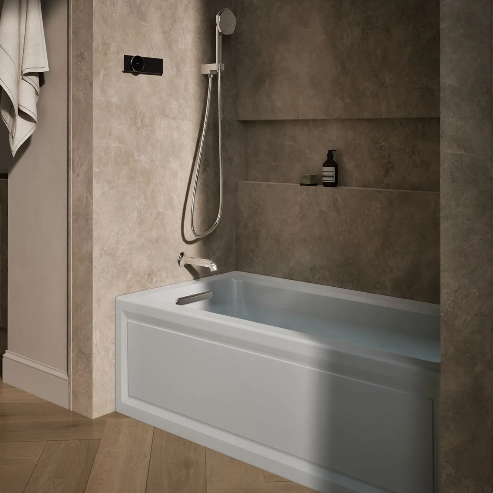 60" x 30" alcove heated whirlpool bath, left drain^Kohler Outlet