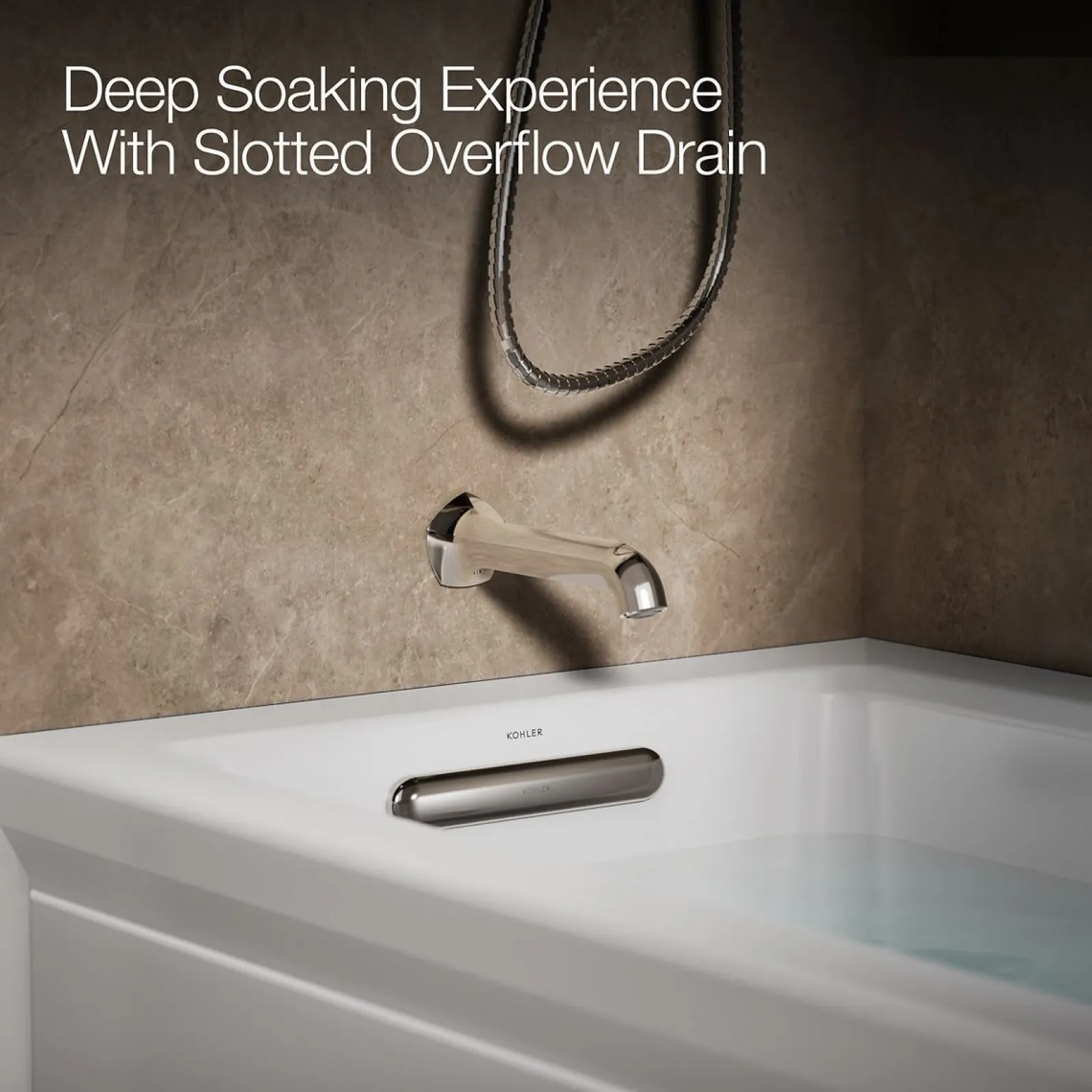60" x 30" alcove heated whirlpool bath, left drain^Kohler Outlet