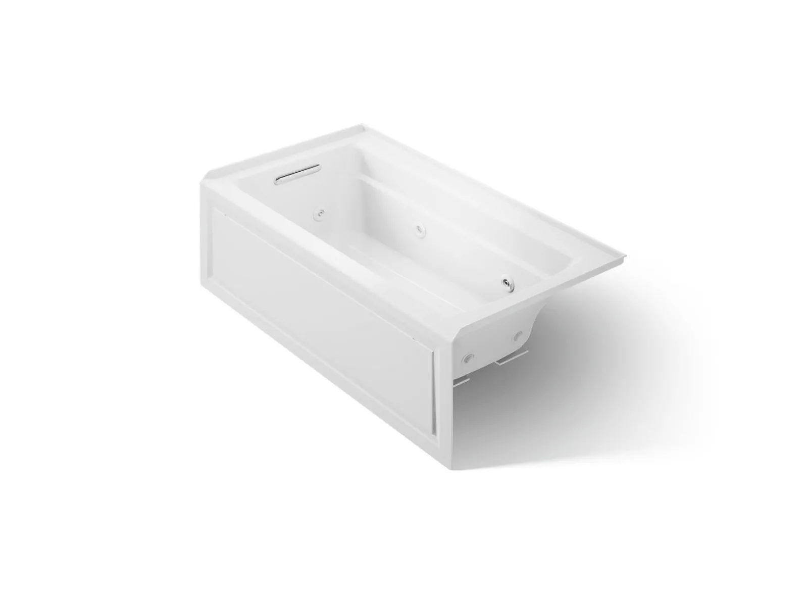 60" x 32" alcove heated whirlpool bath, left drain^Kohler Hot