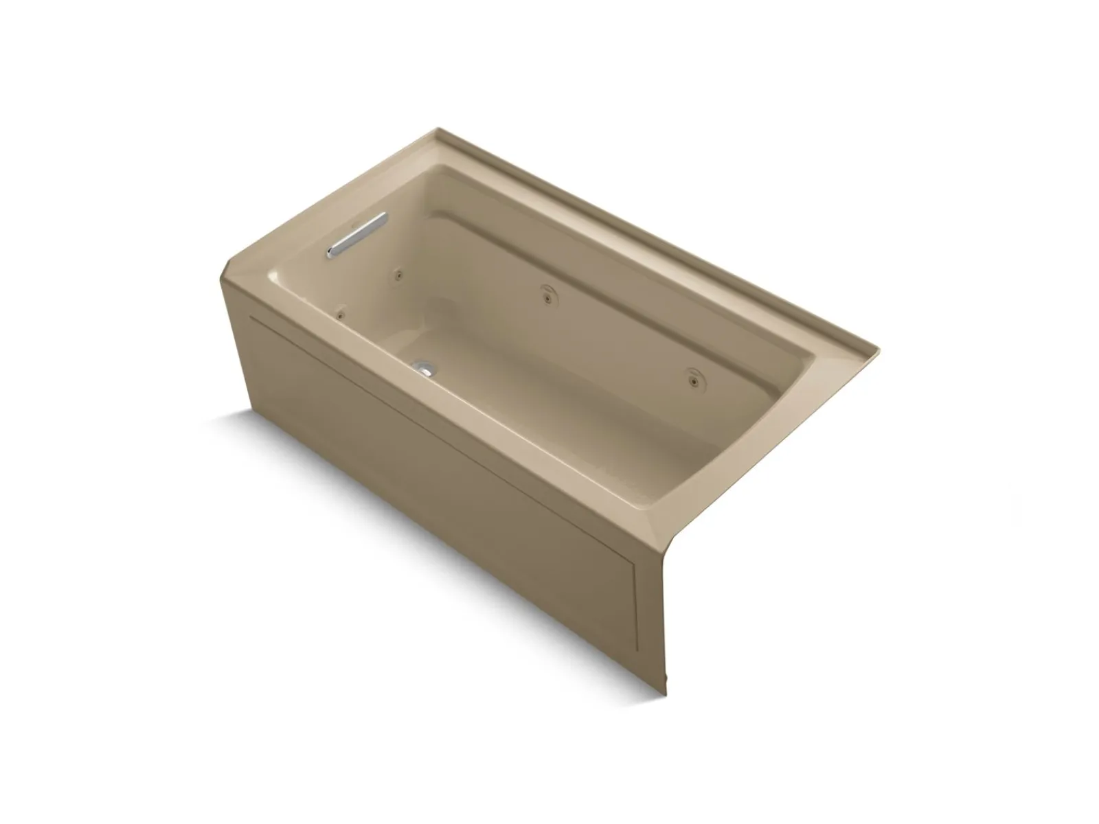 60" x 32" alcove heated whirlpool bath, left drain^Kohler Hot