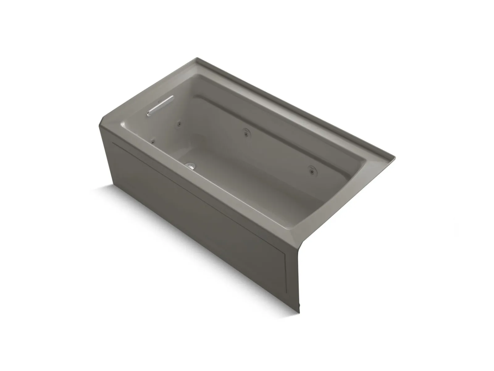 60" x 32" alcove heated whirlpool bath, left drain^Kohler Hot