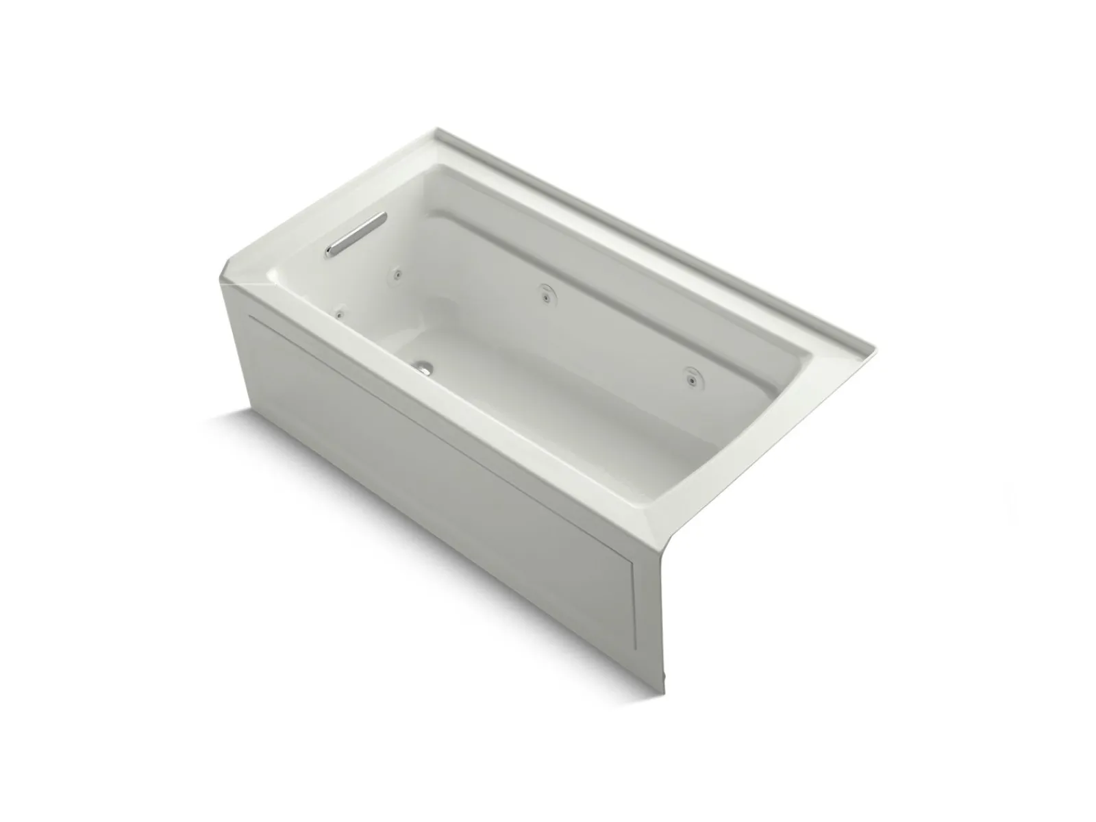 60" x 32" alcove heated whirlpool bath, left drain^Kohler Hot