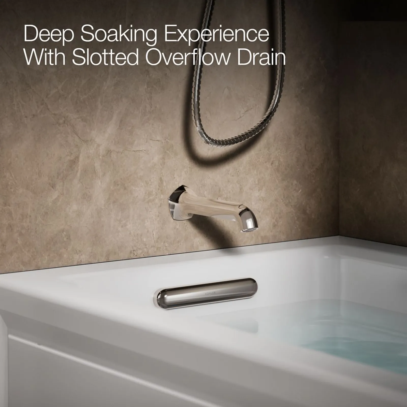 60" x 32" alcove heated whirlpool bath, left drain^Kohler Hot