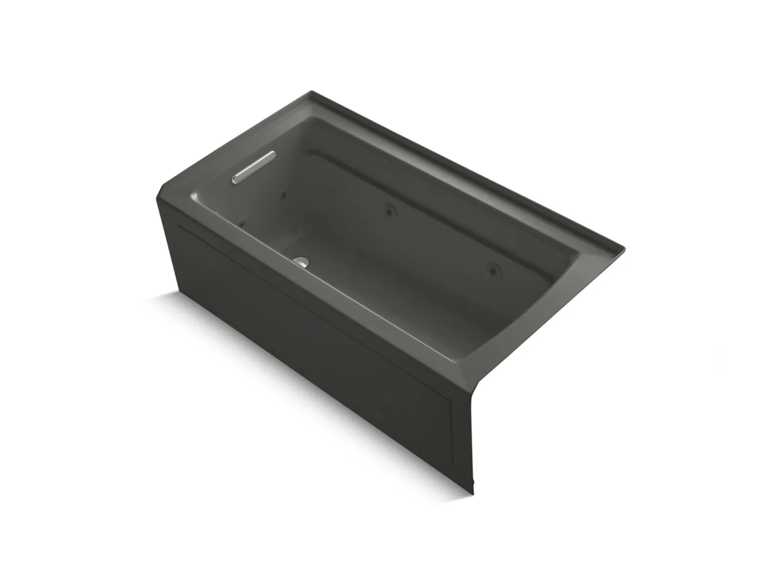 60" x 32" alcove heated whirlpool bath, left drain^Kohler Hot