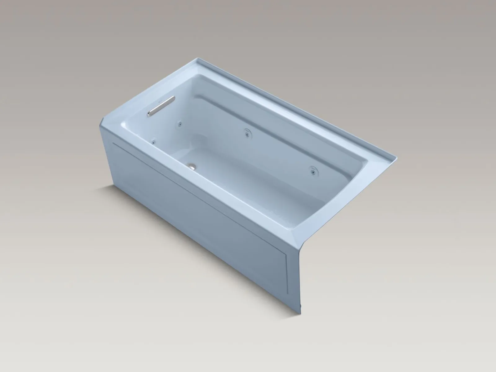 60" x 32" alcove heated whirlpool bath, left drain^Kohler Hot