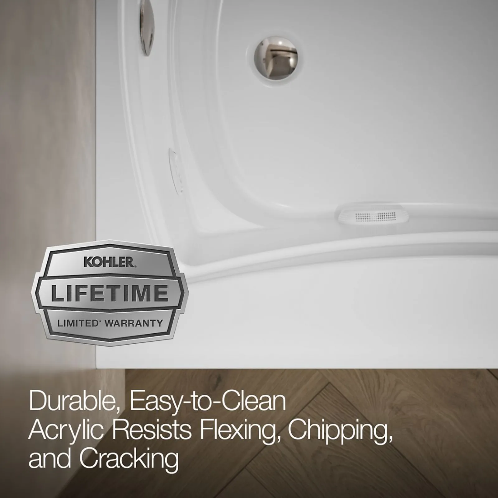 72" x 36" alcove heated whirlpool bath, left drain^Kohler Discount