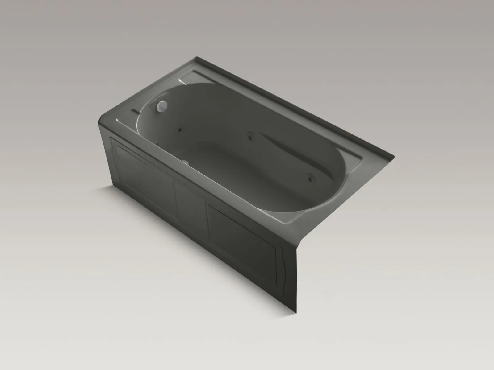 60" x 32" alcove heated whirlpool bath, left drain^Kohler Hot