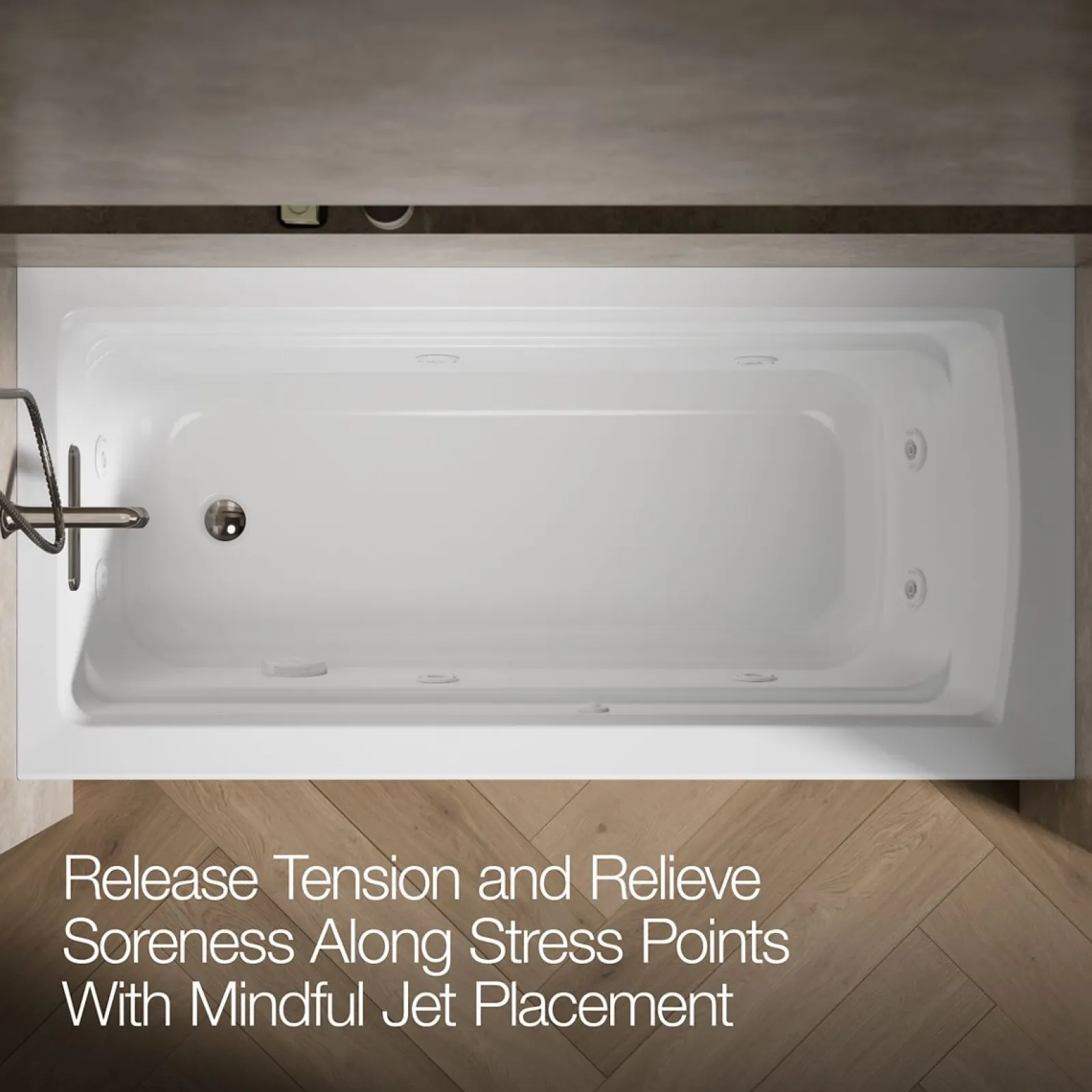 66" x 32" alcove heated whirlpool, left hand^Kohler Clearance