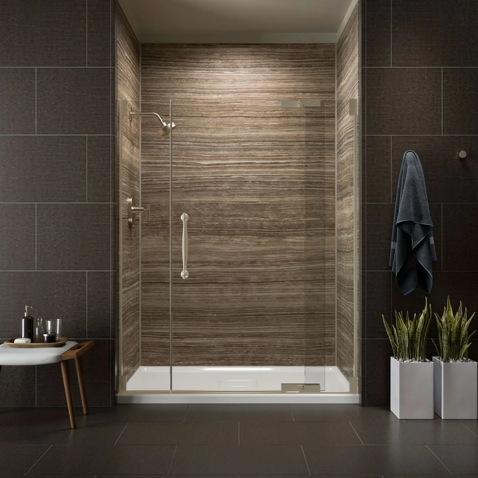 60" x 36" alcove shower base, center drain^Kohler Discount