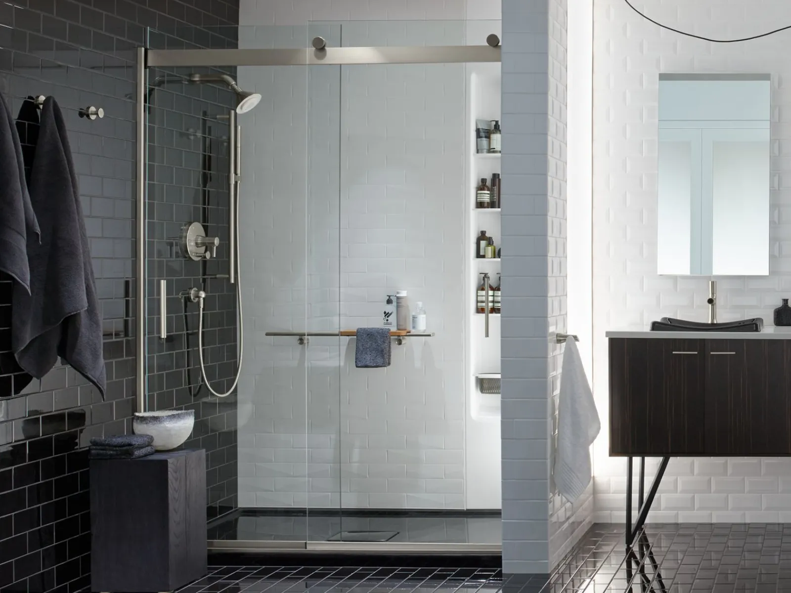 60" x 36" alcove shower base, center drain^Kohler Discount