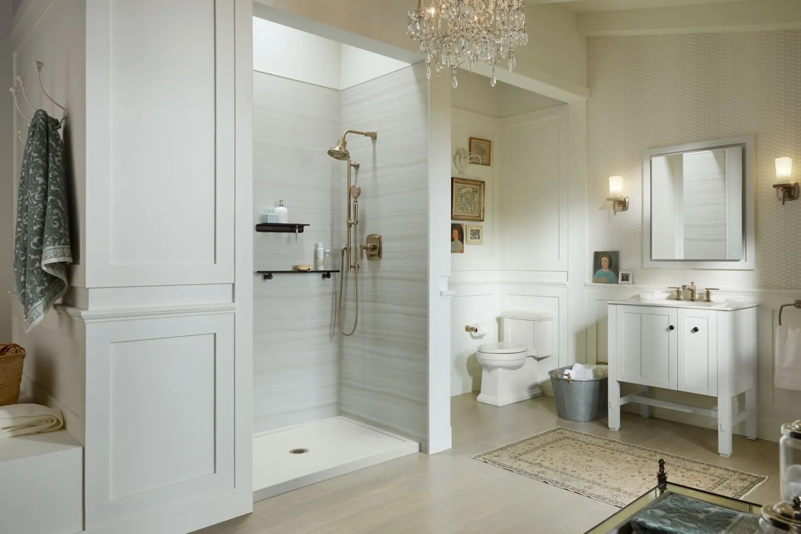 48" x 42" alcove shower base, center drain^Kohler Best