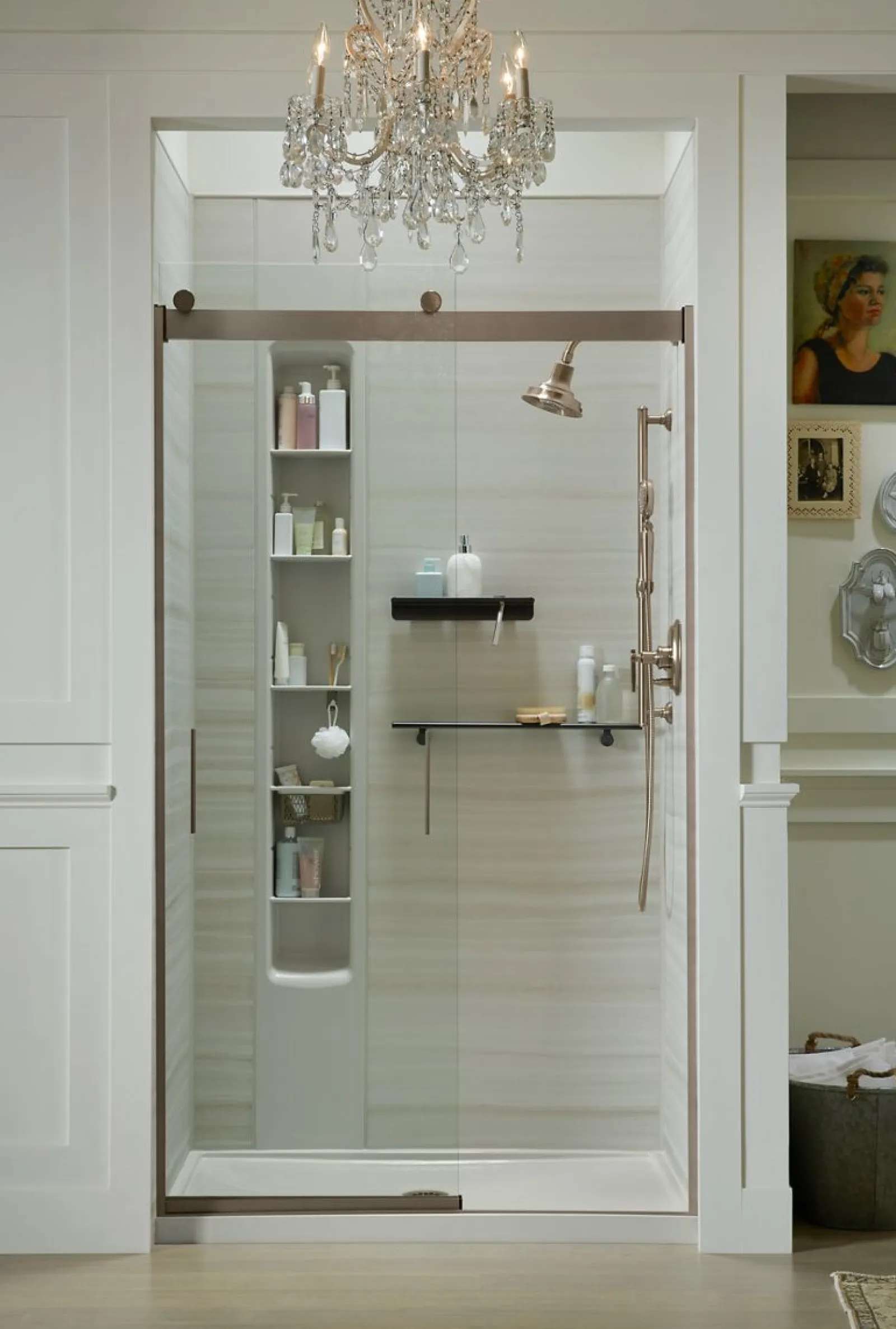 48" x 42" alcove shower base, center drain^Kohler Best