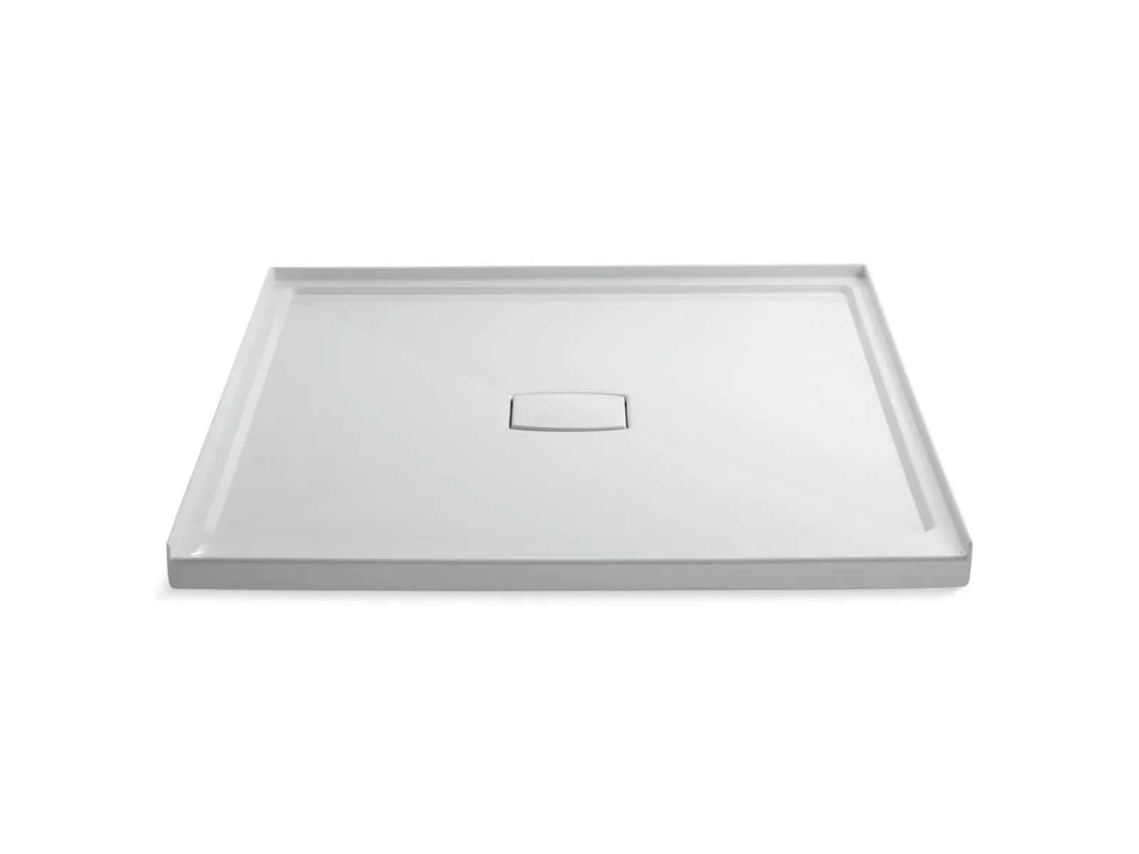 60" x 60" alcove shower base, center drain^Kohler Discount