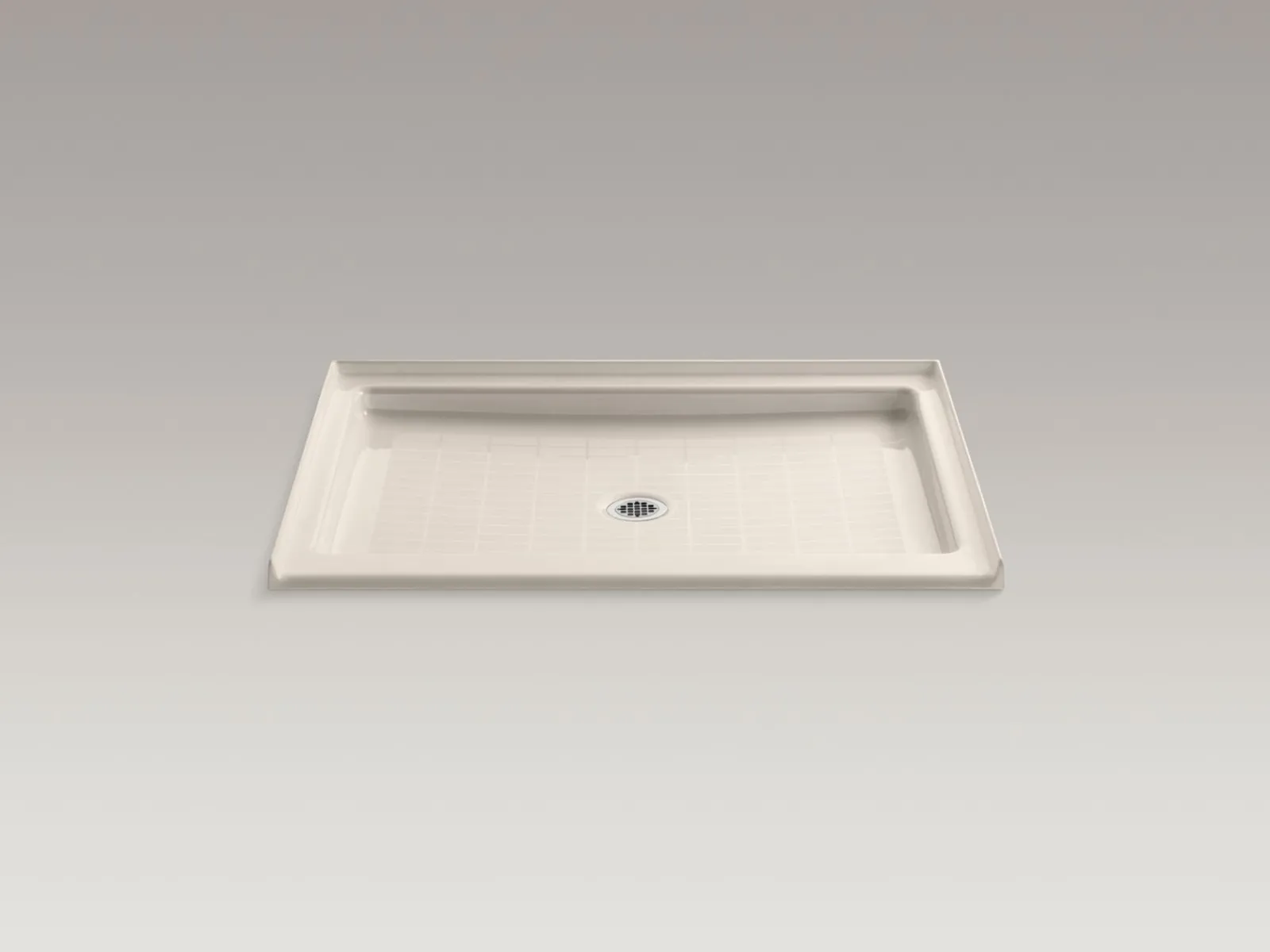 48" x 36" alcove shower base, center drain^Kohler
