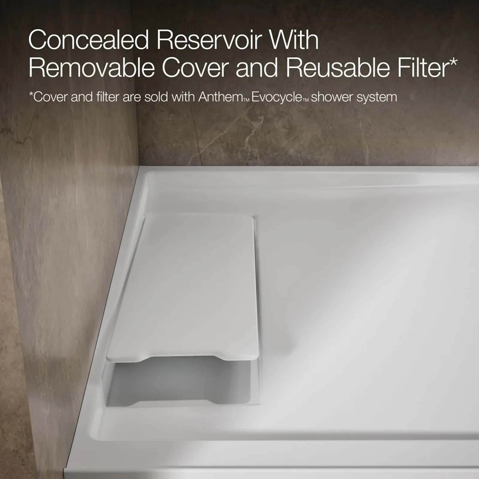 60" x 42" alcove shower base, left drain^Kohler New